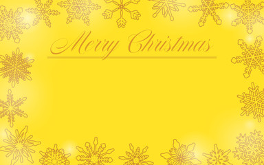 雪の結晶をちりばめたクリスマスカード