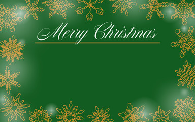 雪の結晶をちりばめたクリスマスカード