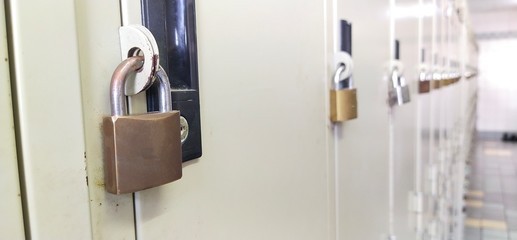 The key is used to lock the private cabinet to protect the property