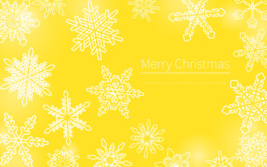 雪の結晶をちりばめたクリスマスカード