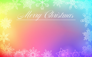 雪の結晶をちりばめたクリスマスカード