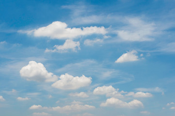 Blue sky with white cloud, Thailand.