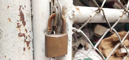 old rusty lock
