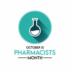 Vector illustration on the theme of pharmacists month observed each year during October.