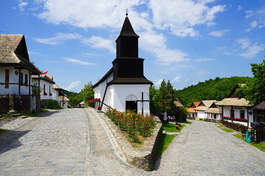 Beautiful view of Holloko village in Hungary on a sunny day