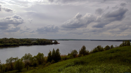 clouds over the lake