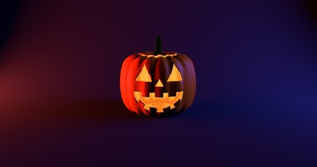 halloween pumpkin on dark background