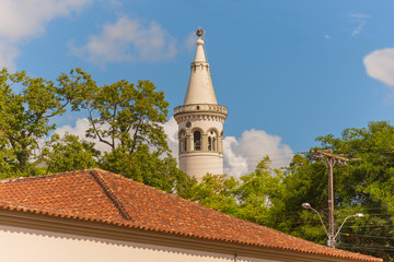 The tower of the "Santo Antônio De Pádua" Church in the city of Silveira Martins in Brazil.