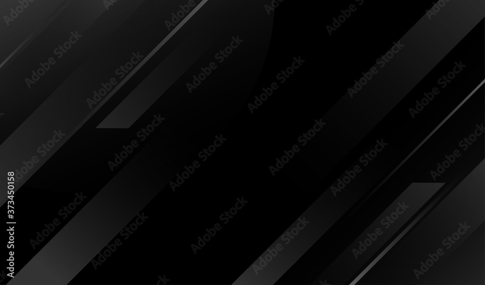 Wall mural black lines tech geometric modern dynamic shape abstract background vector