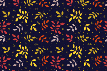 Obraz premium Blossom Branches. Seamless Pattern. Twigs.