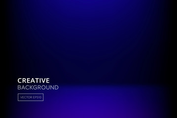 Vibrant abstract gradient dark blue room background