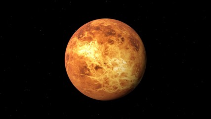 Venus planet surface, 3d rendering science illustration