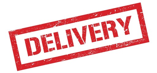 DELIVERY red grungy stamp.