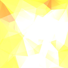 Abstract mosaic background. Triangle geometric background. Design elements. Vector illustration. Yellow, white colors.
