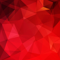 Fototapeta premium Abstract red mosaic background. Triangle geometric background. Design elements. Vector illustration