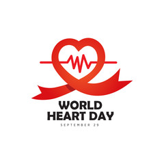 Celebrate World Heart Day. vector illustration