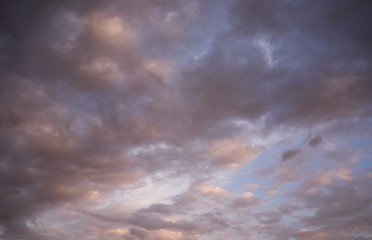 Naklejka na ściany i meble Pink Golden Sky Clouds / sunset / sunrise / Pink / purple