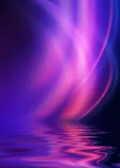Photo sur Plexiglas Violet Abstrait futuriste sombre. Des rayons de lumière au néon sont réfléchis par l& 39 eau. Arrière-plan de spectacle sur scène vide, fête sur la plage. illustration 3d