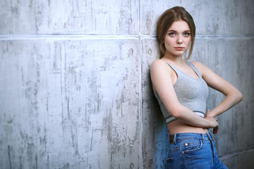 Fototapeta premium beautiful slim girl