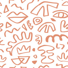 Modern Natural Abstractions seamless pattern