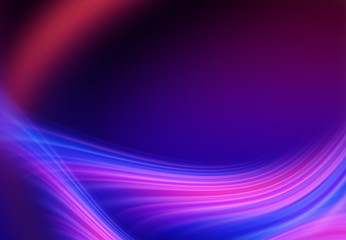 Bright abstract futuristic background with neon lines. Light neon effect. Laser light show, energy waves, flash of light.