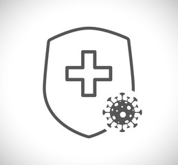 Obraz premium coronavirus shield icon