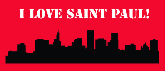 Saint Paul, Minnesota (city silhouette)