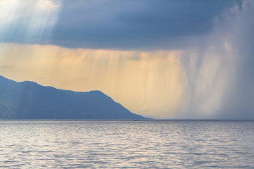 Fototapeta na wymiar Geneva lake panorama, Switzerland