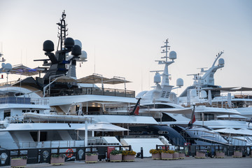 Fototapeta premium Luxury yachts moored in Porto Cervo