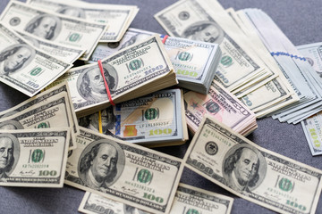 a pack of lies the US currency on background of dollars