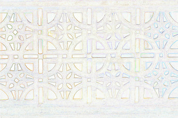 stone grate carved perforated design