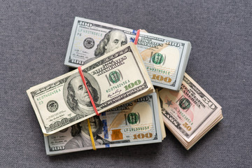 a pack of lies the US currency on background of dollars