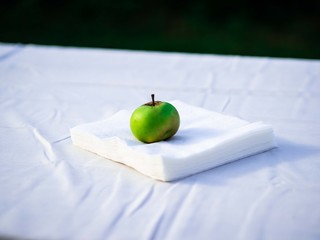 green apple on a table