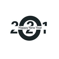 Obraz premium Happy new year 2021 design template. Design for calendar, greeting cards or print. vector