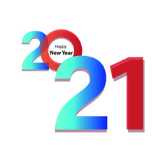 Happy new year 2021 design template. Design for calendar, greeting cards or print. vector