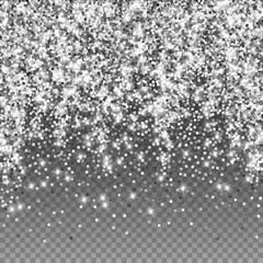 Sparkling silver luxury sparkling confetti. Scatte