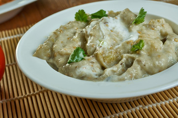 Burnt aubergine raita