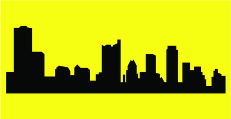 Obraz premium Aostin, Texas (city silhouette)