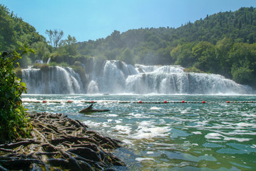 Waterfalls of the Krka national park in Croatia