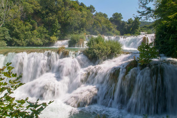 Waterfalls of the Krka national park in Croatia
