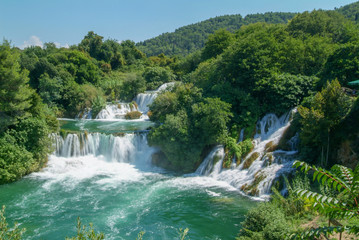 Obraz premium Waterfalls of the Krka national park in Croatia