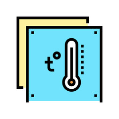temperature preserving layer color icon vector. temperature preserving layer sign. isolated symbol illustration