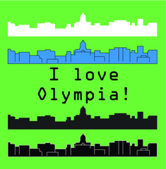 Fototapeta premium Olympia, Washington (city silhouette)