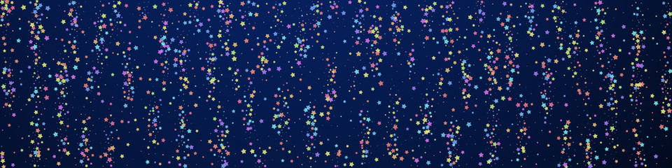 Festive stunning confetti. Celebration stars. Colo