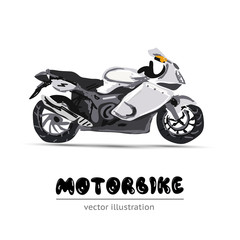 Smart Motorbike. Hand drawn. Vector illustration