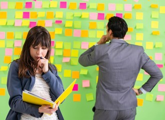 Business colleagues discussing future priorities