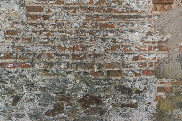 Background of the old red brick wall texture