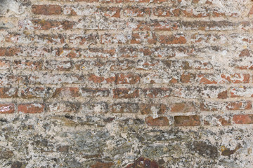 Background of the old red brick wall texture