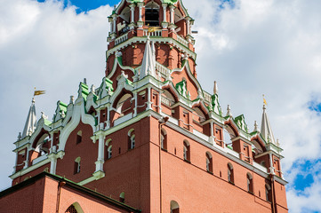 Fortresses were often built at the confluence of two rivers. The western walls of the Moscow...