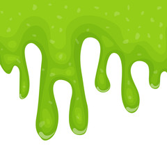Green dripping liquid slime